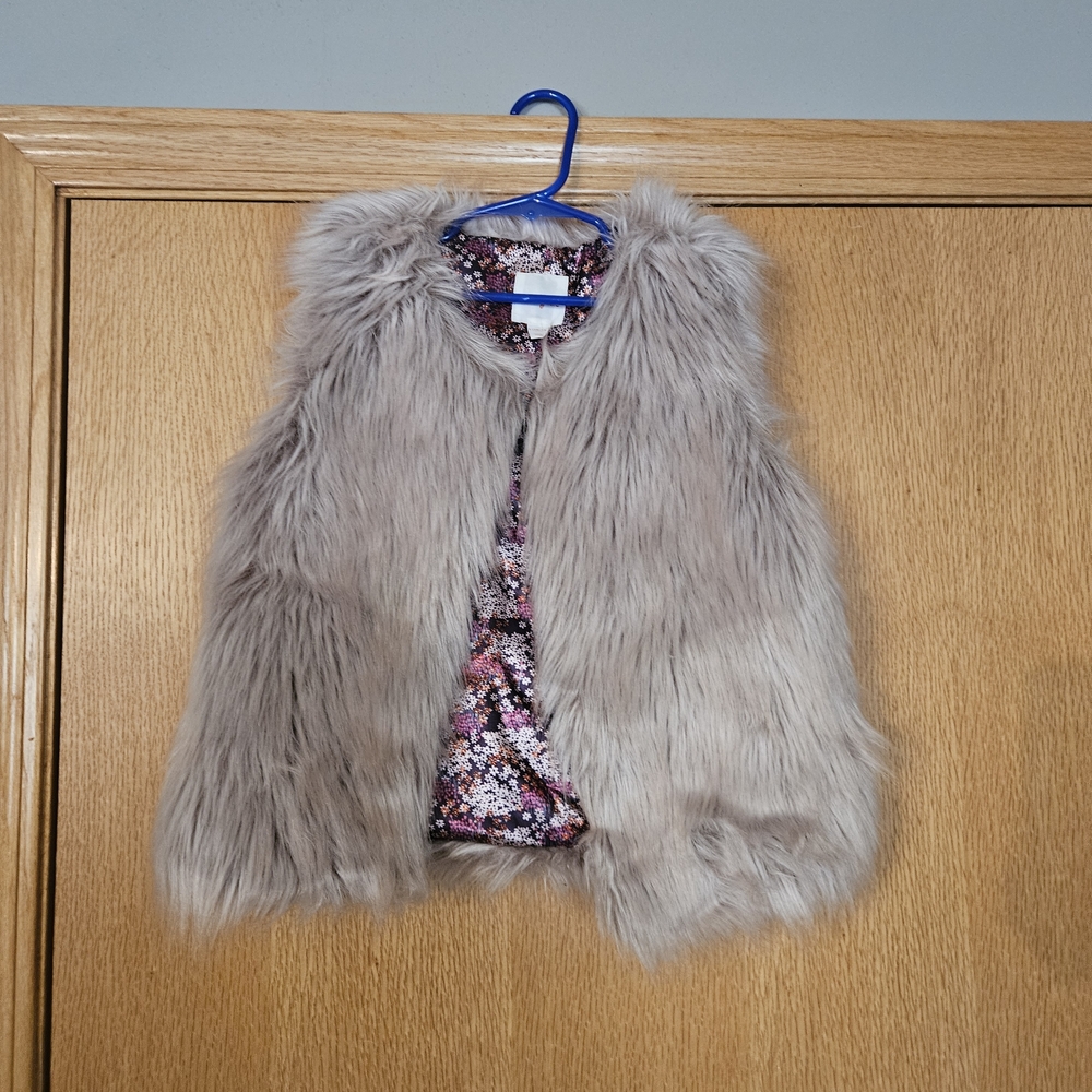 Cat & Jack Faux Fur Vest - Light Brown